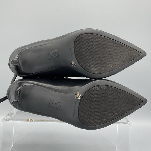 NEW I.N.C. Women’s Radeyah Pointed Toe Chain Booties Black Size 10M - Picture 9 of 11